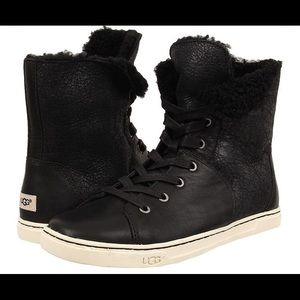 Ugg Croft | High Top Leather and Sheepskin Sneaker